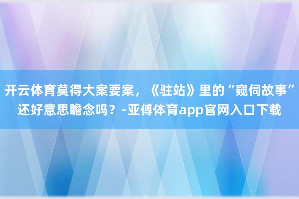 開云體育莫得大案要案，《駐站》里的“窺伺故事”還好意思瞻念嗎？-亞傅體育app官網入口下載